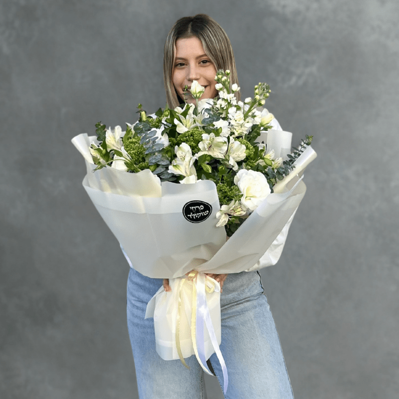 זר- שלווה לבנה