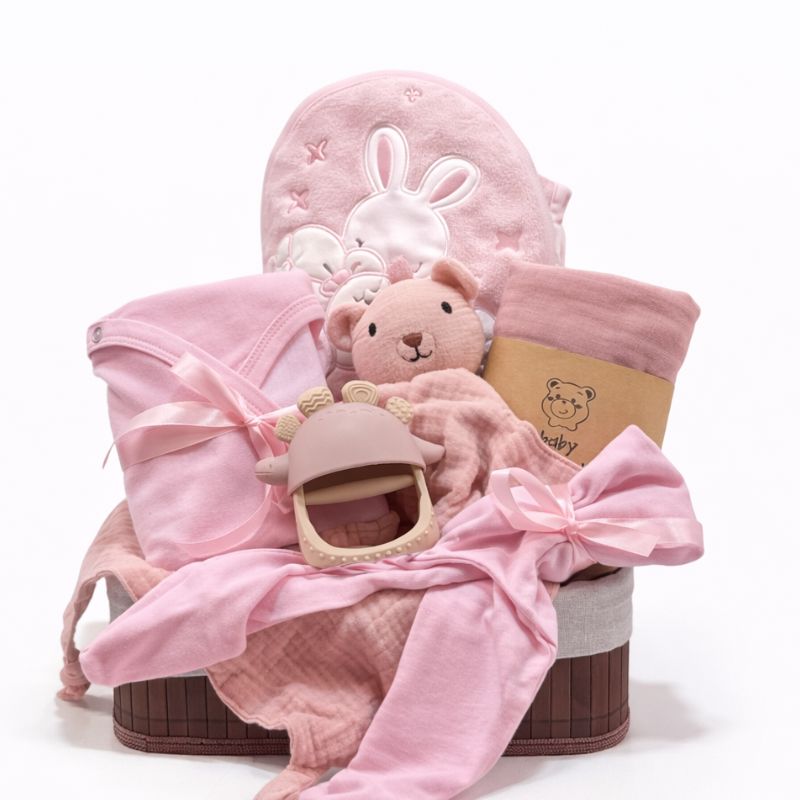 מארז לידה ורוד מפנק