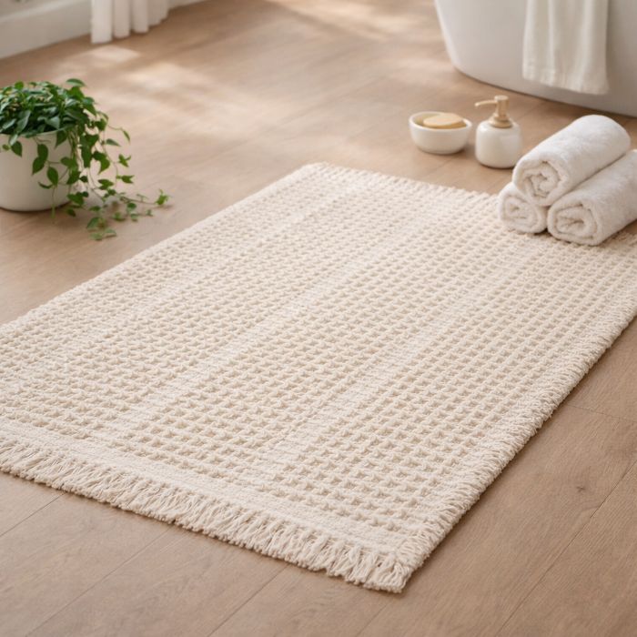 שטיח וופל שמנת