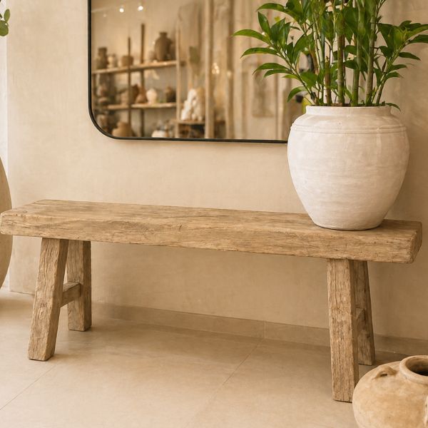 ספסל מעץ מלא