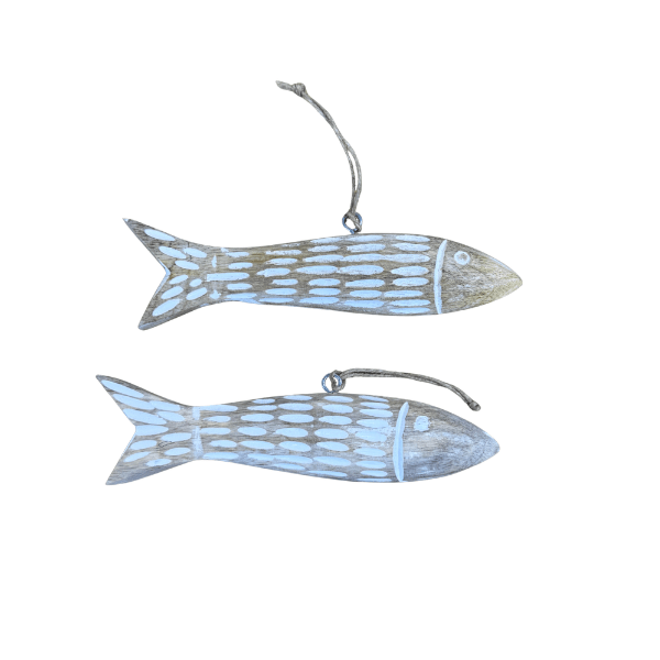 תליון דג מעץ טבעי