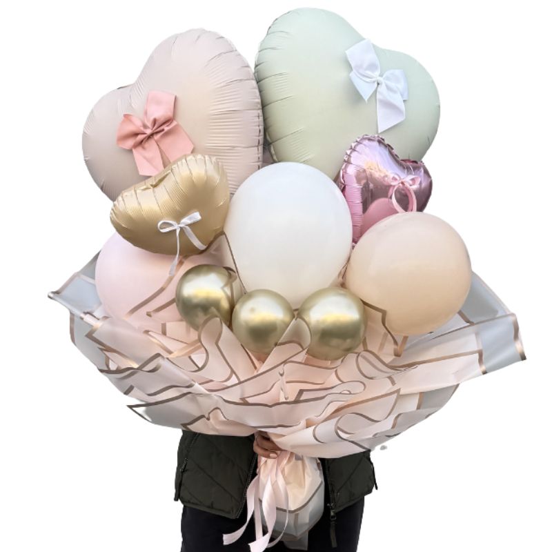 זר בלונים פסטל