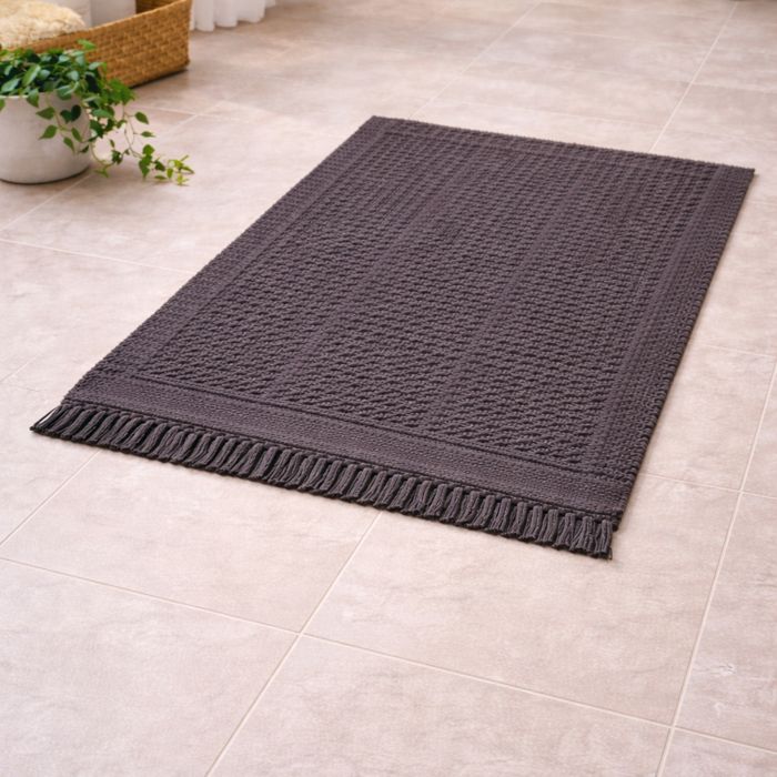 שטיח וופל אפור כהה